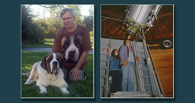 With Saint Bernard Olie and at Lowell Observatory